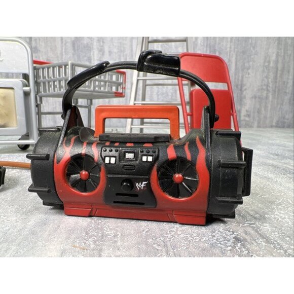 WWE WWF WCF Figure Mini Props Accesories Ladder Stereo Chairs Attitude - Picture 4 of 11